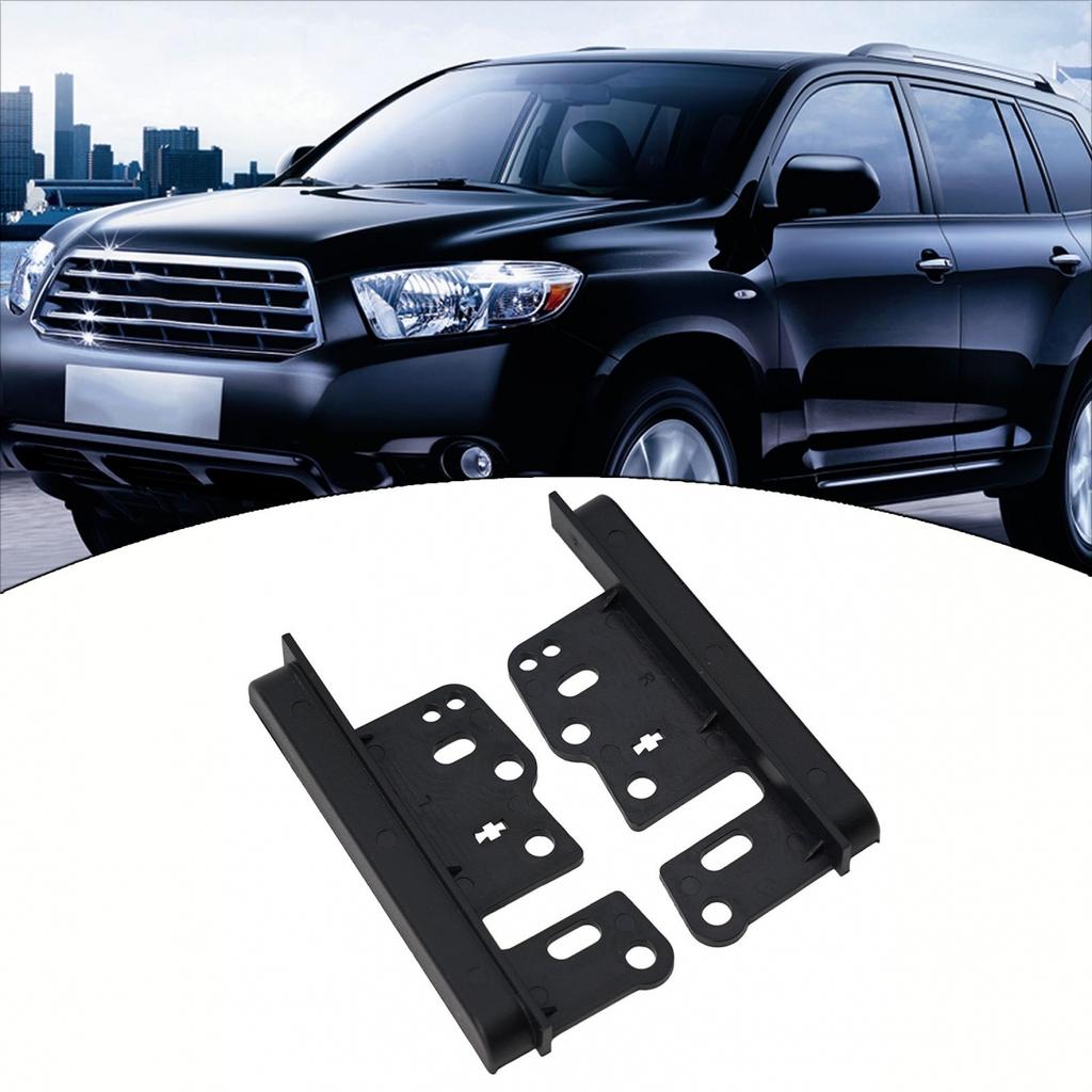 2pcs Stereo Mounting Bracket ABS Black DVD Player Din