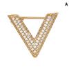 V Shaped  Brooches For Women Metal Anti-Glare Lapel Pin Fixed Clothes Pins Sweater Coat Clothing Accessories
