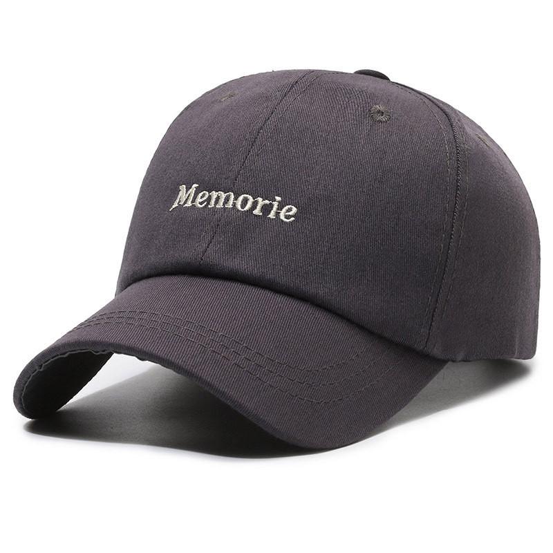 Letter Memorie Embroidered Baseball Cap Round Top Breathable Hat Gift Adjustable