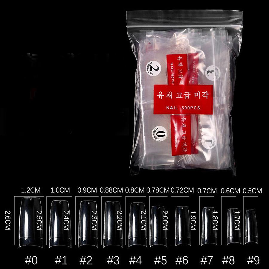 500pcs Clear French False Nail Tips Fake Nails Artificial Nails Manicure Tool