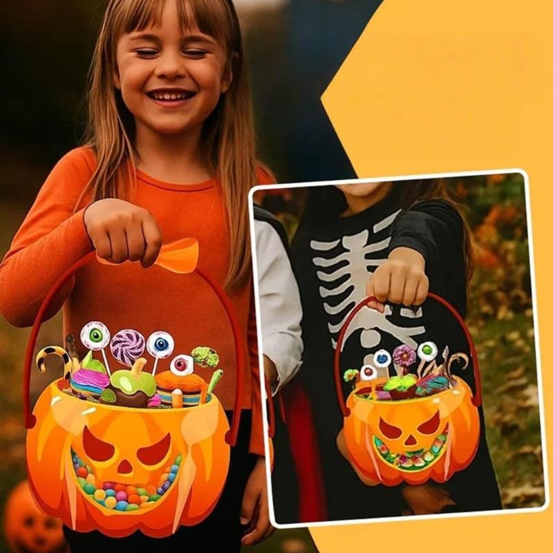 Reusable Clear Plastic Halloween Gift Pouches Halloween Containers for Candy Storage and Holiday Celebration