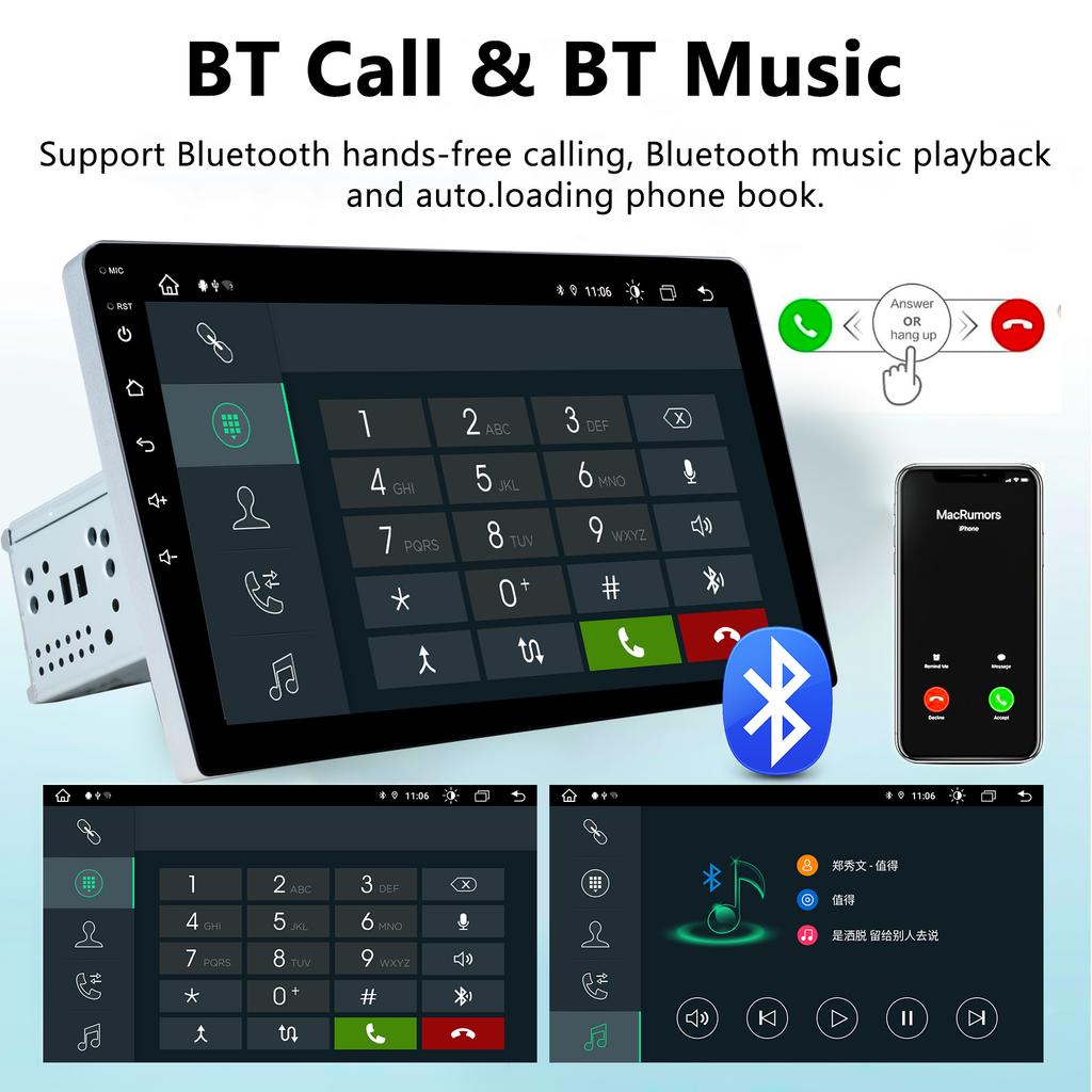 Android 13 Car Radio Autoradio 1 Din 9"/10" Universal WIFI Carplay GPS Car Audio Multimedia Player DSP For Hyundai Nissan Kia