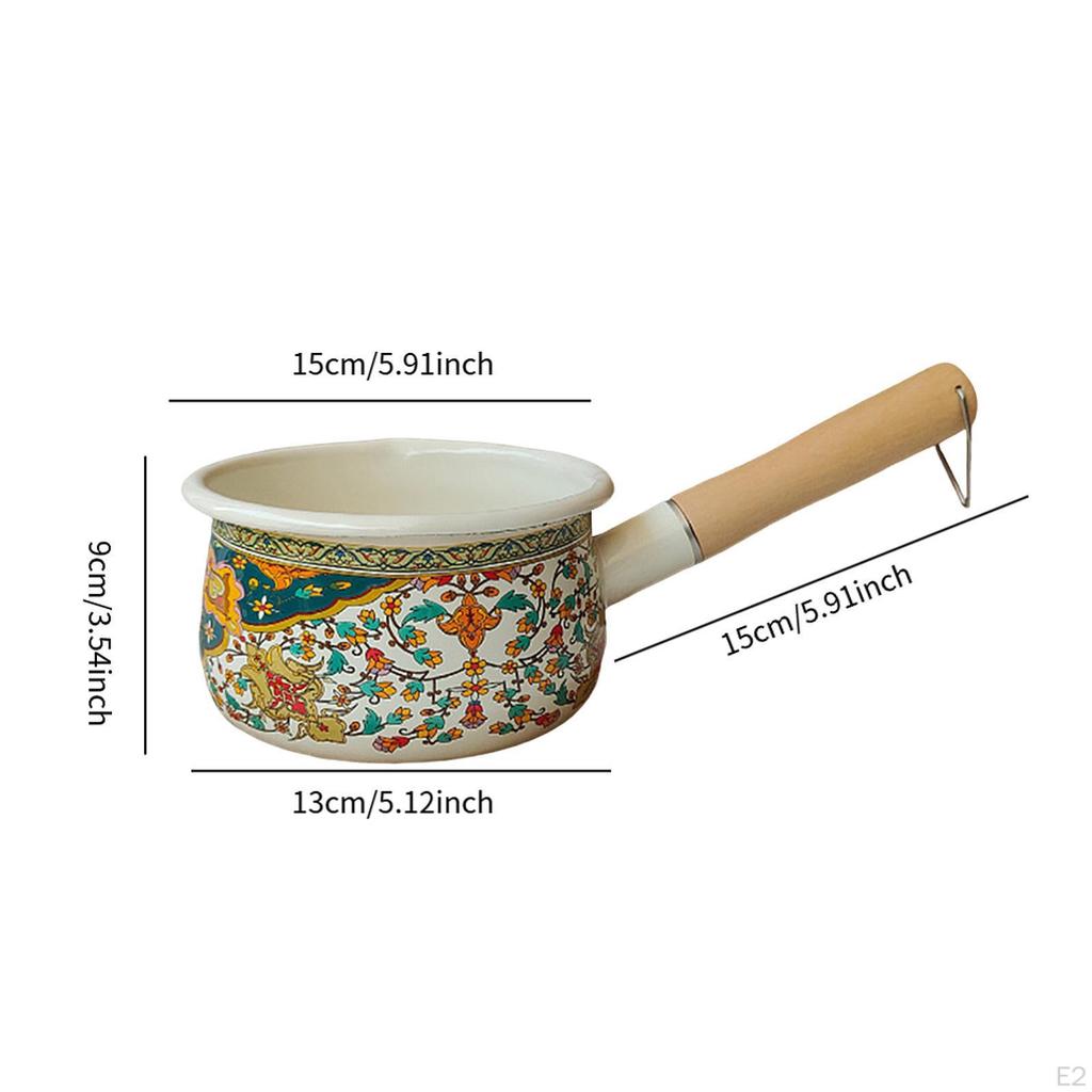 Small Milk Pan Butter Warmer Gadget with Anti Scald Handle Soup Pot Sauce for Gas RV Travel