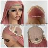 Pink Brightening Fashionable Long Straight 13*4 Front Lace Women's Wig