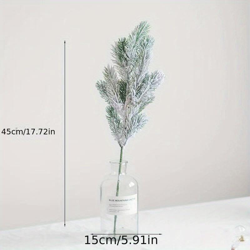 1pcs Christmas Tree Pine Branches Artificial Fake Plants Snow Pines Garland For Christmas Wreath Party Decor Xmas Gifts Ornament