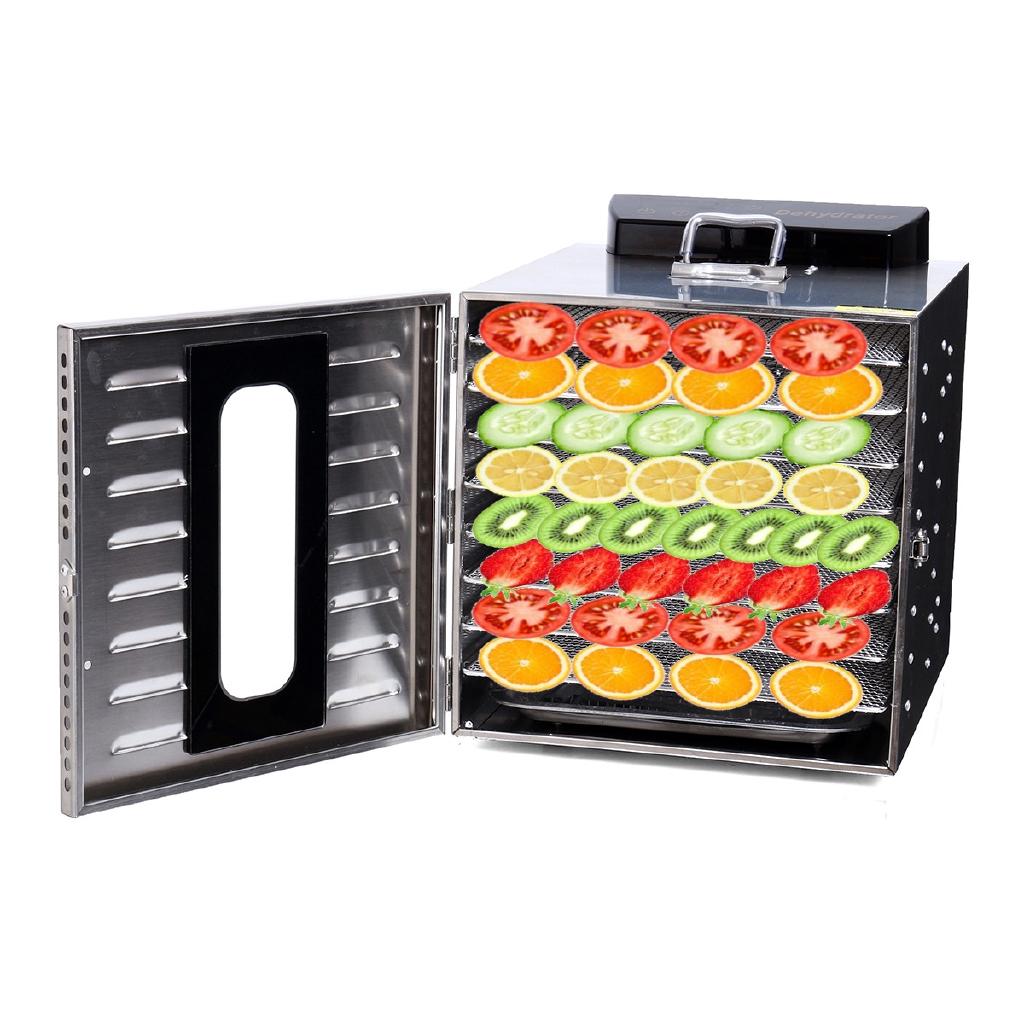 360W 8 Layers Commercial Professional Fruit Food Dryer Stainless Steel Food Fruit Vegetable Pet Meat Air Dryer 30x35.5x30cm