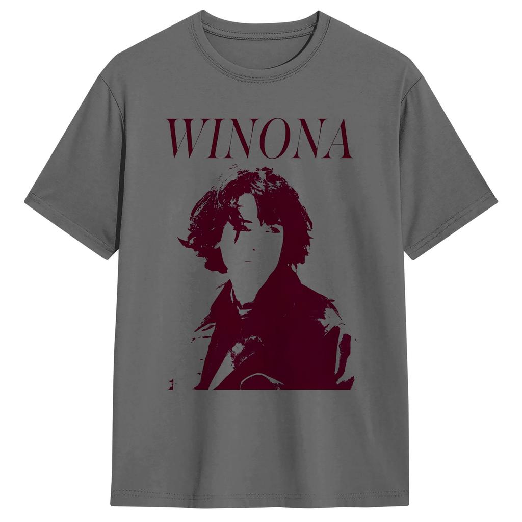 Mens Tshirts Winona Ryder Fun Cotton Tees Short Sleeve 90s Style T Shirt Crewneck Clothing Party