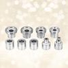 9Pcs Replacement Diamond Microdermabrasion Dermabrasion Tips Stainless Steel Filter Set