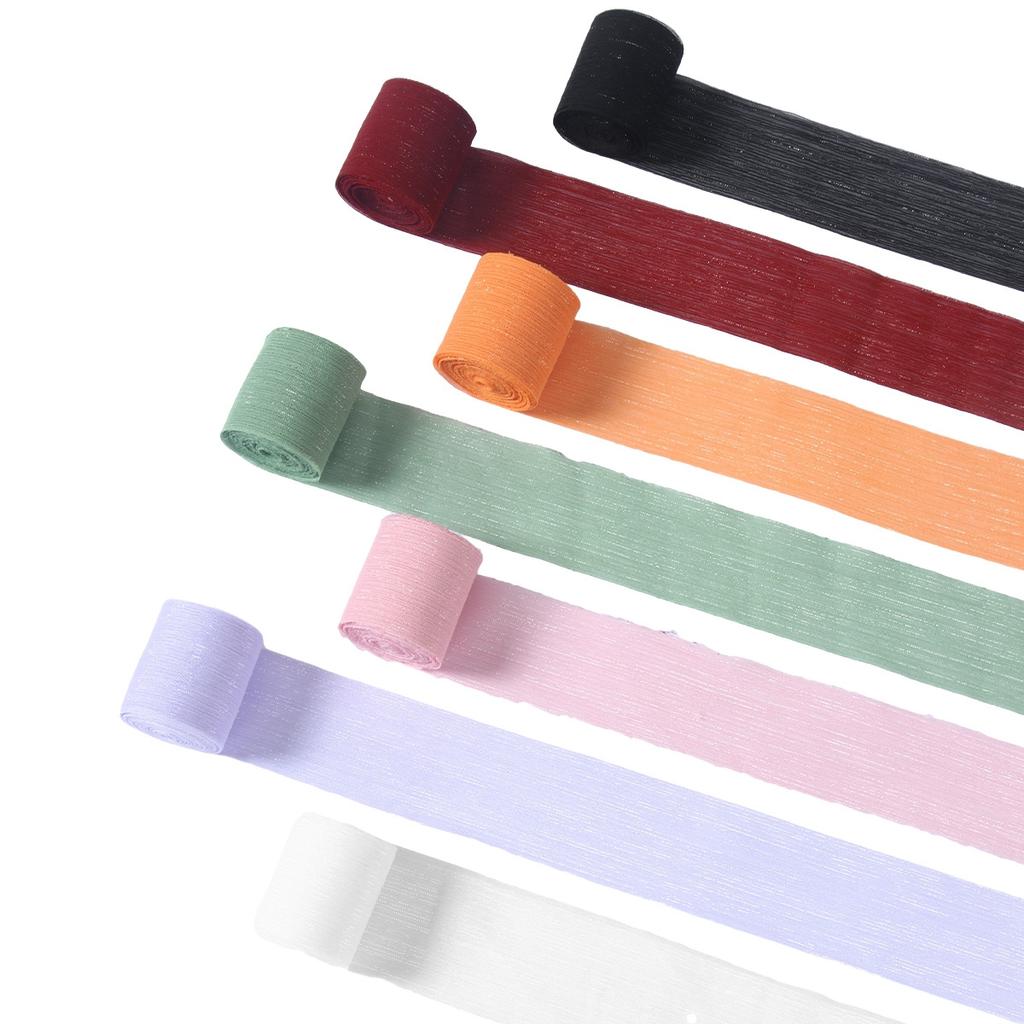 4CMx5M Handgefertigtes Satin-Chiffon-Seidenband mit ausgefransten Kanten zum Verpacken von Hochzeitseinladungen, für Sträuße, Dekorationen für Geburtstagsfeiern, Geschenke