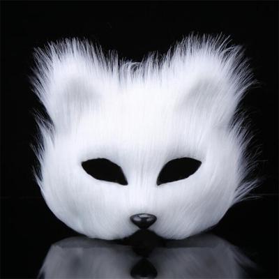 Halloween Tier Fünf Arten von Farbe Plastik Samt Fuchs Maske Cosplay Party Halbgesichtsmaske Halloween Maskerade Maske