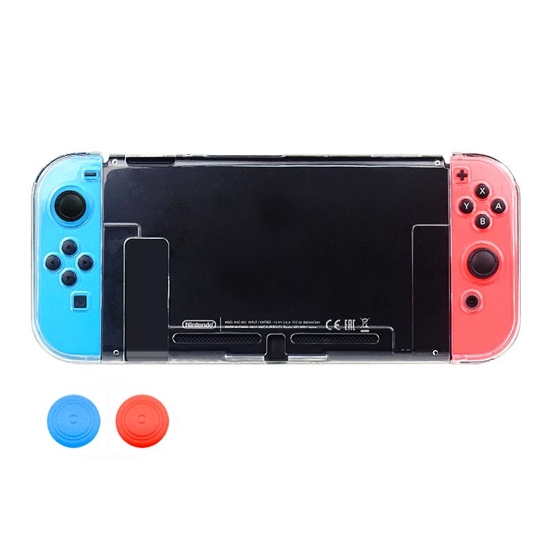 Transparent Protective Case with Scratch Protection for Handheld Game Console Clear Hard Cover for Switch