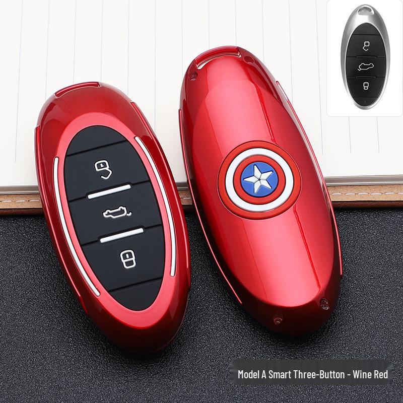 Bestune Marvel Car Key Cover: Stylish, Personalized Remote Case with Buckle Design