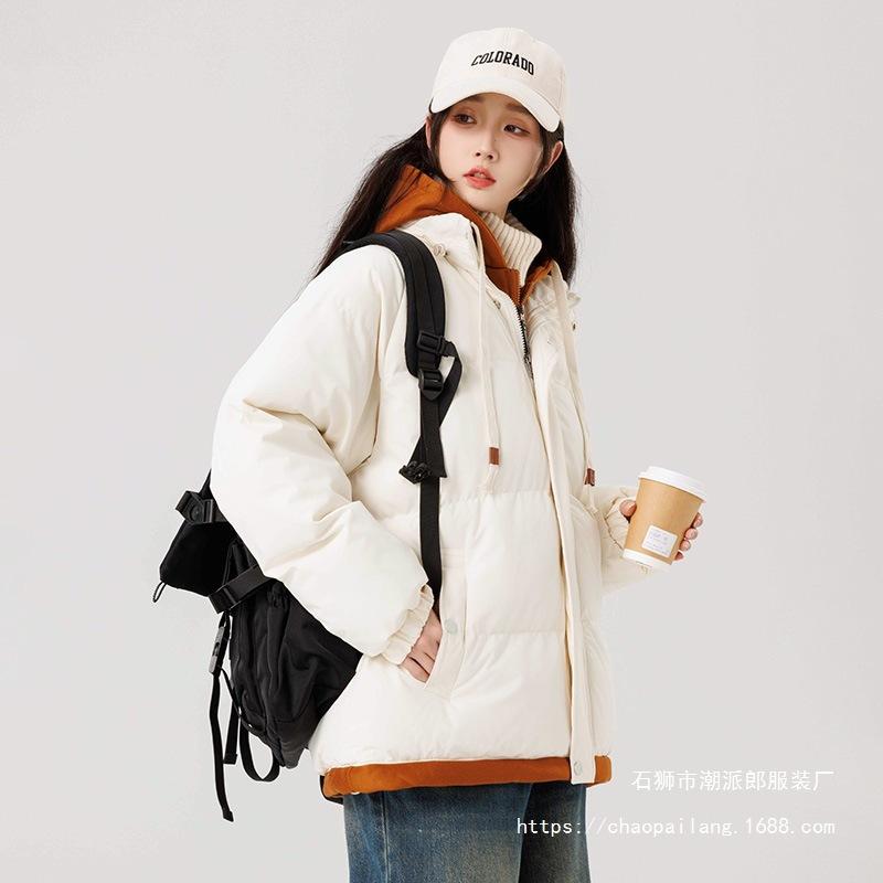 2025 Fake Two-piece Hooded Down Padded Jacket Men's Graphene Padded Jacket Teen Student Padded Jacket