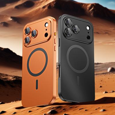 Luxury Aluminum Metal Frame Magsafe Phone Case For 17 Air 16 15 14 13 12 Pro Max Plus Magnetic Charge Shockproof PC Cover