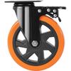 Caster Wheels, 6-inch Swivel Plate Casters, Set of 4, with Security A/B Locking No Noise PVC Wheels, Heavy Duty 700 lbs Load Capacity Per Caster,