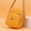 Lightweight Women's Shoulder Bag Solid Collor Mobile Phone Bag Waterproof Nylon Small Square Bag