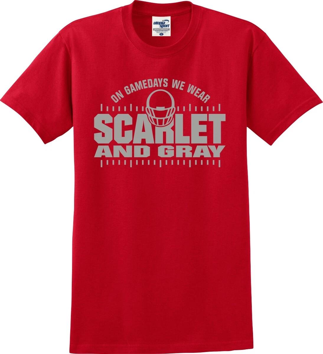 

On Gamedays We Wear Scarlet And Gray Unisex T shirt (S-5X) XL