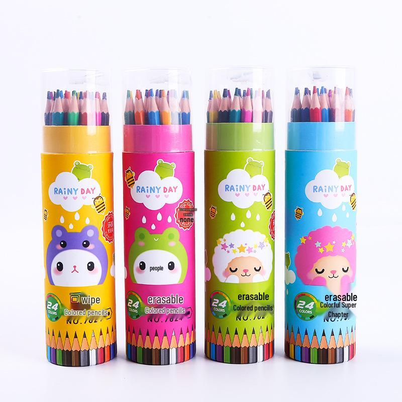 Erasable Oil-Based Colored Pencils Set - 48 Hand-Painted Shades for Students & Kids