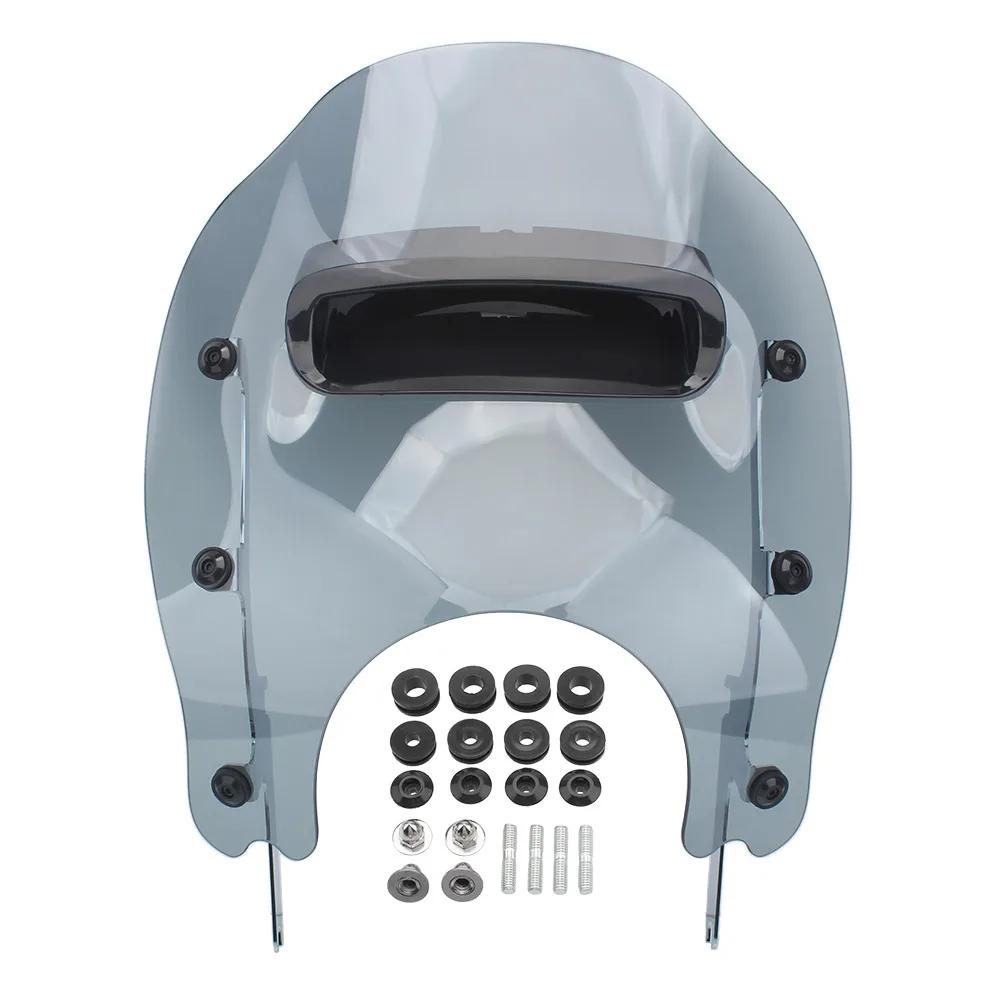 Motorcycle Part Wind Splitter Vented Windshield Fairing Wind Deflector Windscreen For Harley Road King Classic FLHRC/I 1998-2013