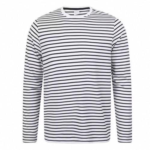 SF Men Unisex Adult Striped Long-Sleeved T-Shirt