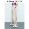 UR Women's Relaxed Fit Tie-Waist Straight Leg Trousers