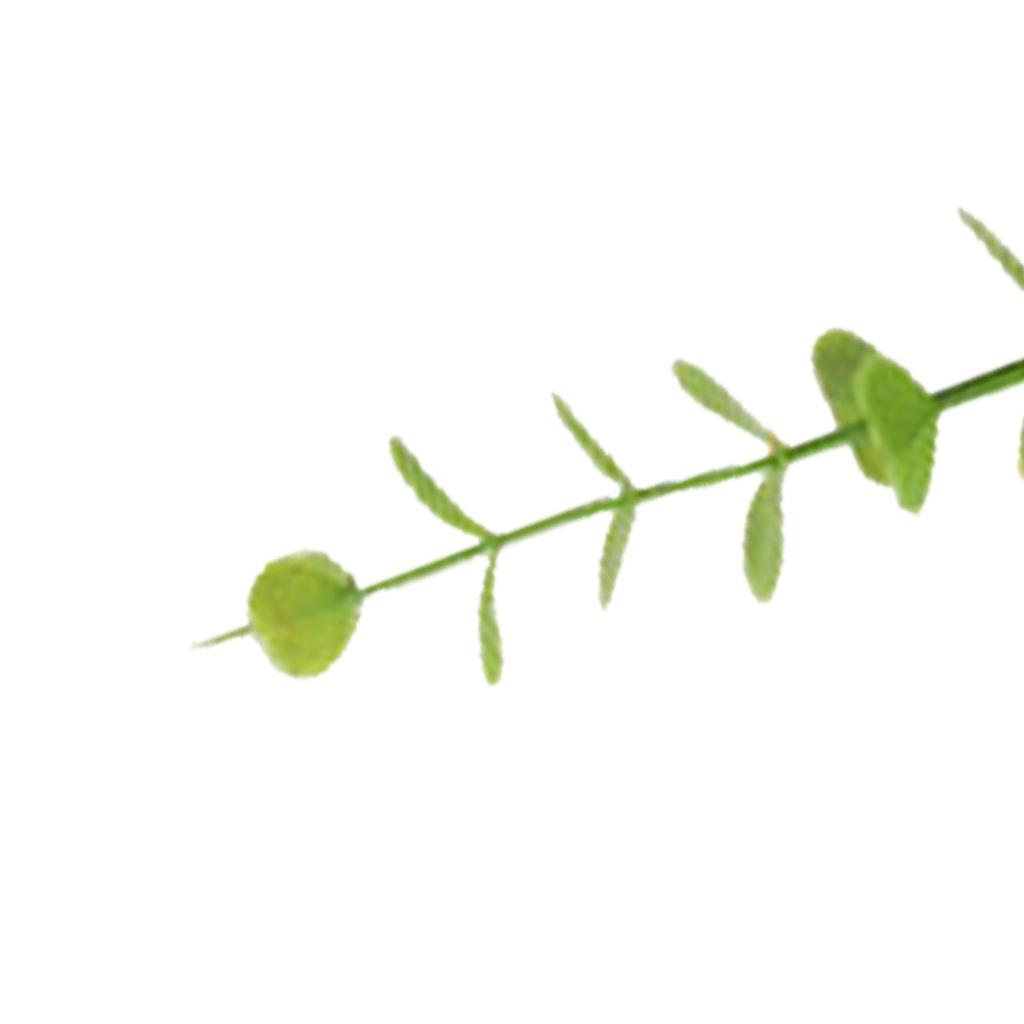 Eucalyptus Stem Decor 24 Leaves Plastic Iron Wire Artificial Fake Faux Eucalyptus Stem for Home
