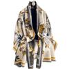 scarf, extended floral fashion and simplicity, universal in all seasons, imitation cashmere thickened women's scarf