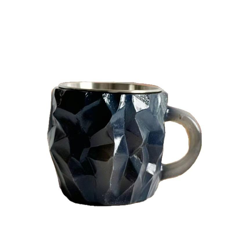 Faux Mineral Crystal Coffee Cup Resin Transparent Stylish Drinkware for Home Office Cafe Decorative Beverage Drinking Container