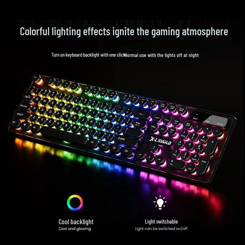 Robotic-Feel Keyboard & Mouse Set for Desktop, Laptop, Gaming, E-Sports, Typing - Special J Keyboard