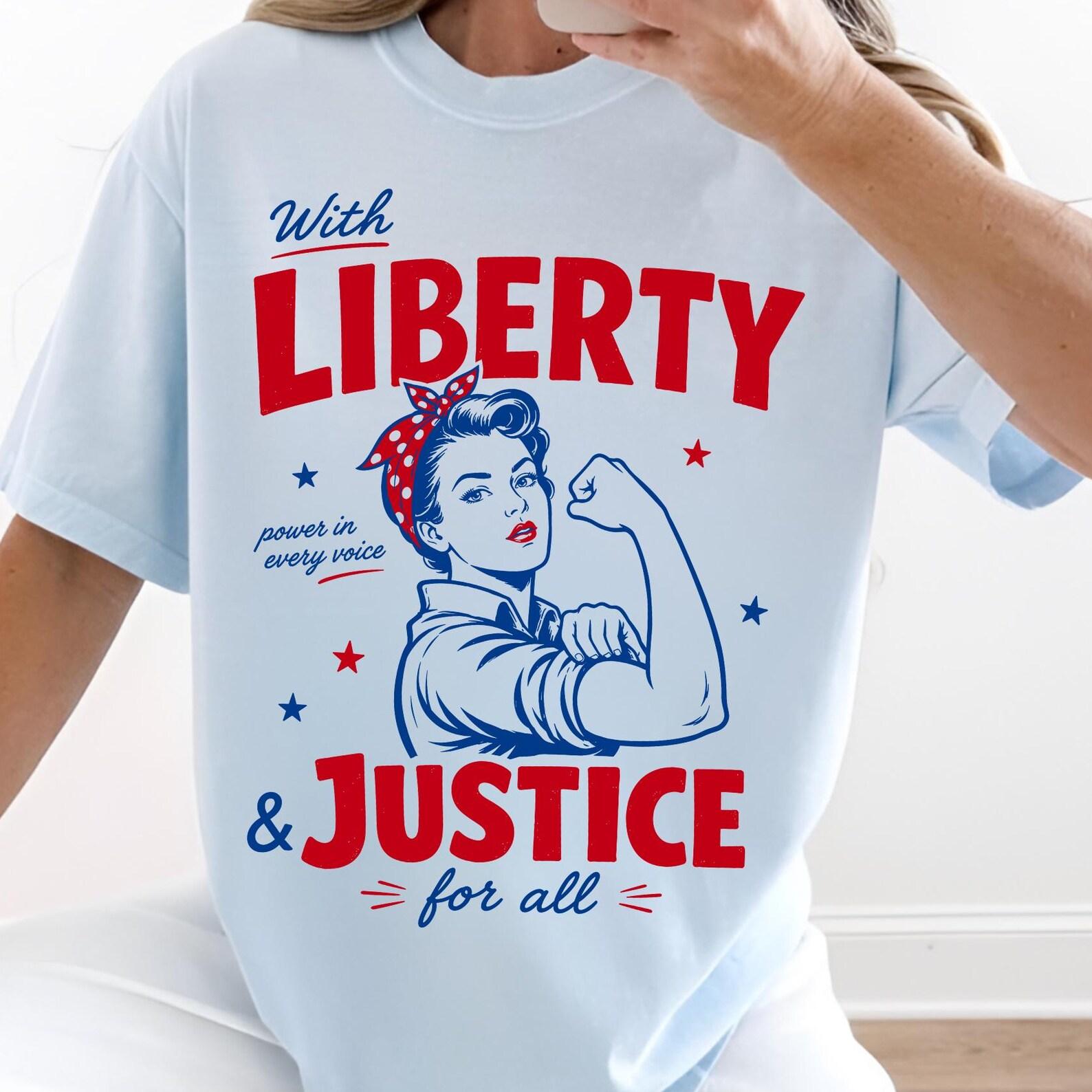 Liberty And Justice For All Shirt, America 4th Of July, Liberal 4th Of July Shirt, Happy 250th Anniversary, Semiquincentennial 1776-2026 M