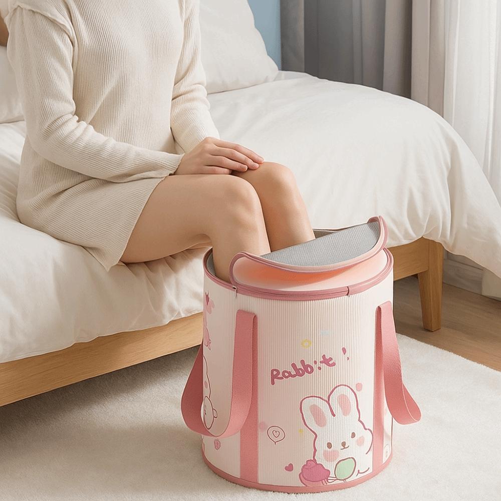 Thickened Collapsible Foot Bath Insulation Foldable Tub Cartoon Foot Soaking Bucket  Travel