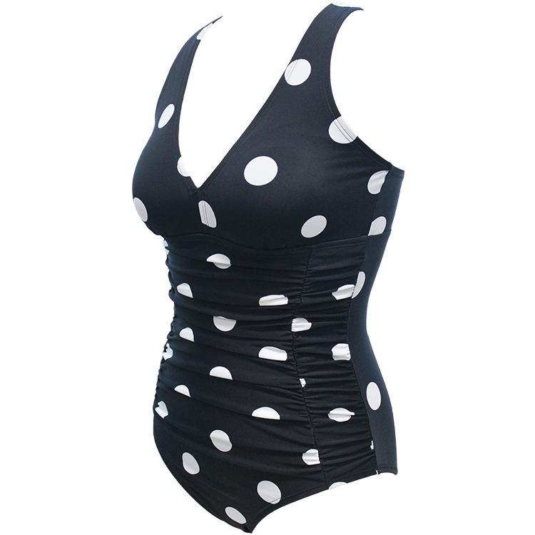 Multi-size Multi-color Polka Dot Swimsuit Slimming Triangle One-piece Swimsuit Female High Quality Unique