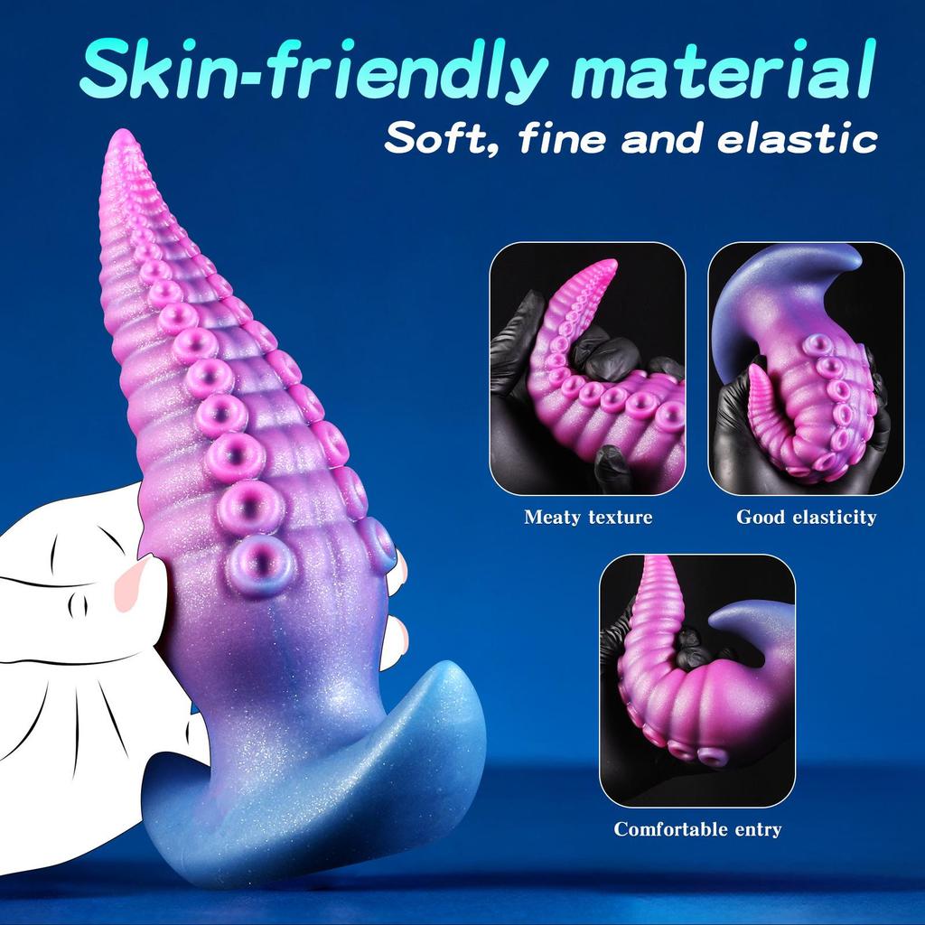 New Unique-Shape Anal Plug: Soft Silicone Wearable "Phantom Dragon" Anchor-Style Realistic Phallus – Adult BDSM Toy