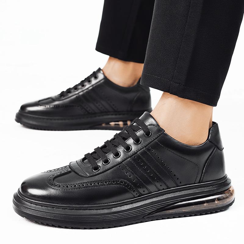 Fashion Genuine leather business casual shoes Leisure sports design styles Daily office High quality adult shoes Black hot selling