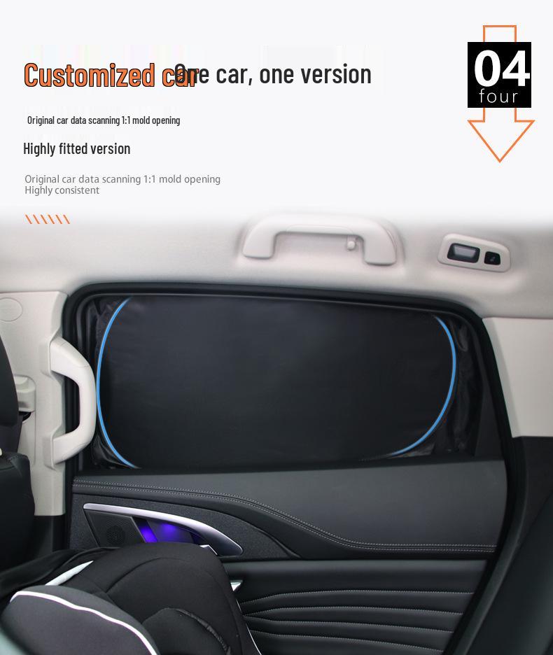 New Xiaopeng P7/P7i Sunshade: Opaque Curtain for Camping Privacy, Side Window Sun Protection, and Heat Insulation.