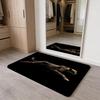 Animal Cool L-leopardS Fun Floor Mat Washable Absorbent Flannel Door Mat Non-Slip Indoor Floor Carpet