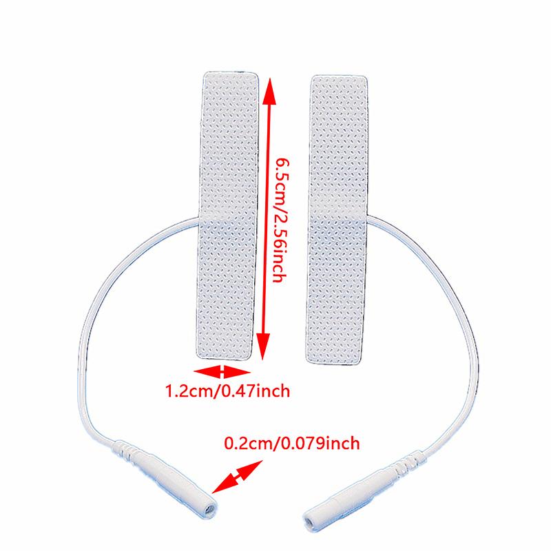 2Pcs Non-Woven Self Adhesive Replacement Electrode Pad For Tens Ems Digital Therapy Machine Massager 1.2*6.5Cm Nerve Stimulator