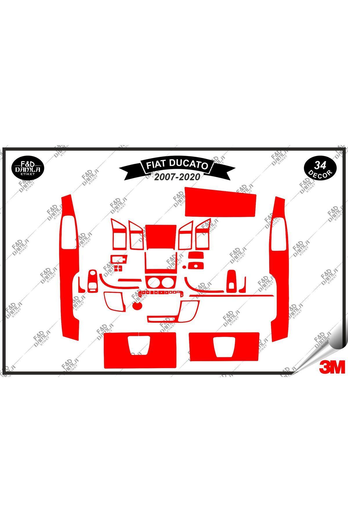 

Fiat Ducato 2007- 2020 Full Torpido Konsol Trim Göğüs Maun Kaplama Set 34 Parça Kırmızı