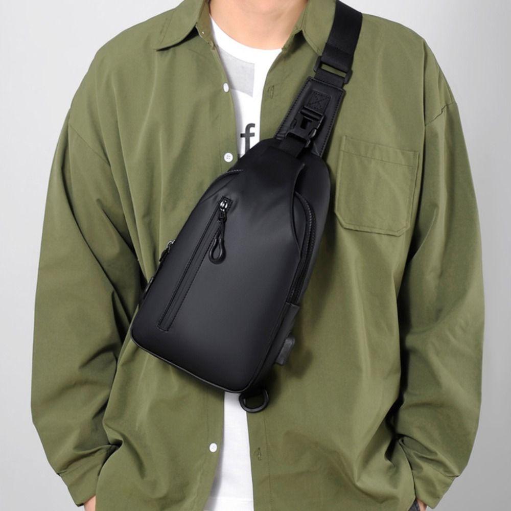 Wielofunkcyjna męska torba na klatkę piersiową tkanina Oxford sportowa torba do chodzenia zamek błyskawiczny outdoorowa torba crossbody praca