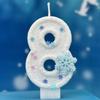 Xiyin Digital Birthday Candles for DIY Ice and Snow Theme Cake Decorations