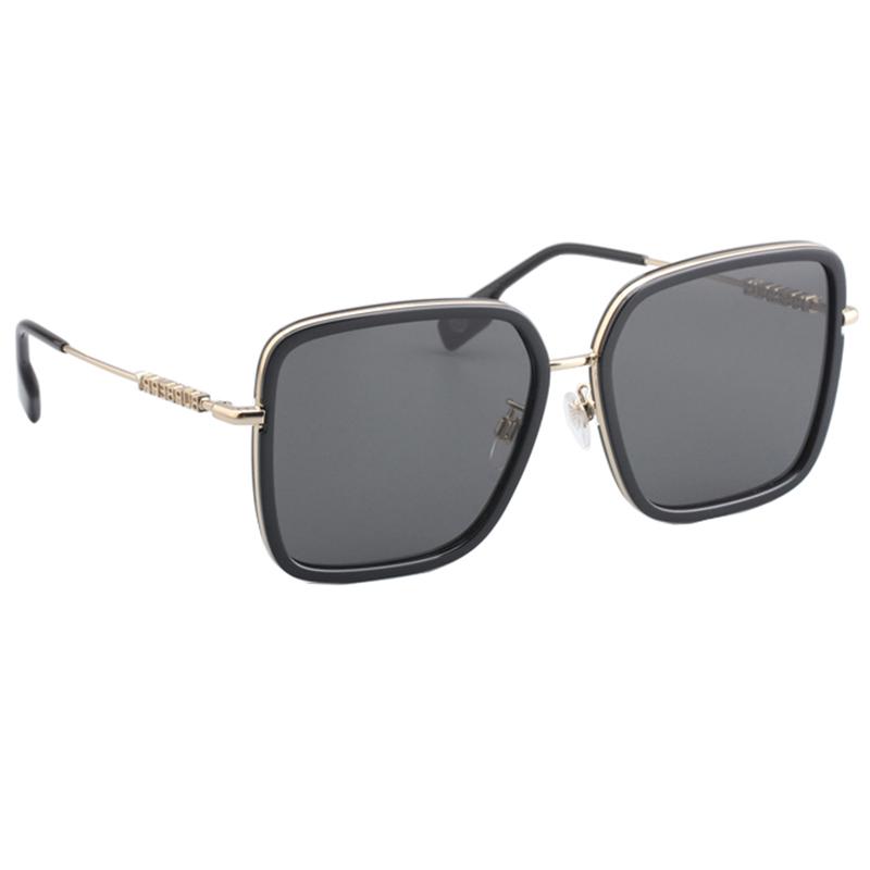 Burberry BE3145D Stylish Large Frame Super Piece Sunglasses Titanium Square Sunglasses Unisex Couple Style Black