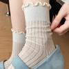 White Lace Socks, Socks, Summer Thin Ballet Style Girls, Anti-Pilling, Summer Long Piles Of Socks, Cotton Socks