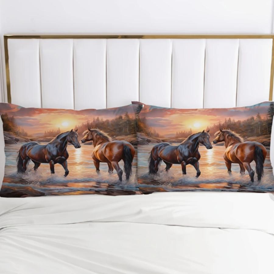 Comforter Two Galloping Horse Patterns - Polyester - Home Decoration Bedroom Decoration -1 +2 S (No Pillow Core)