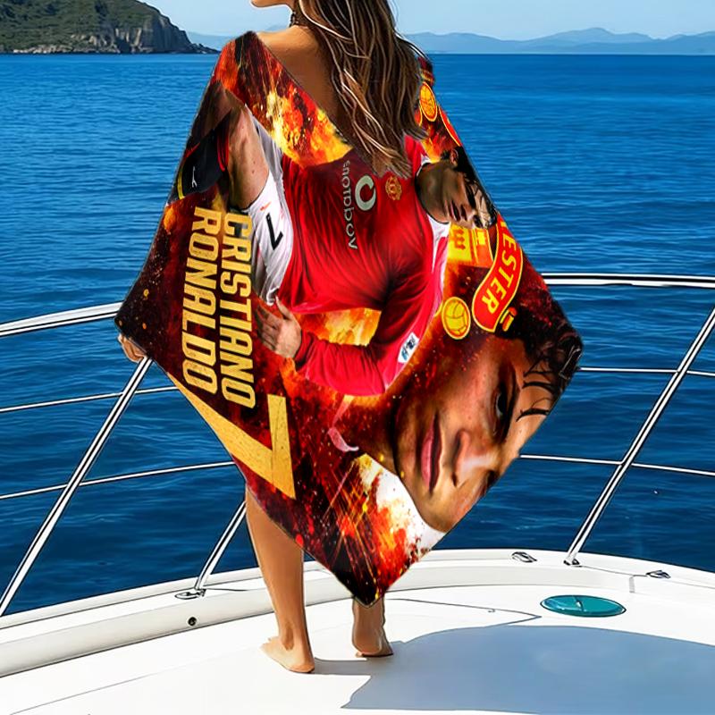 Man United Soccer Action Beach Towel - Soft, Absorbent Microfiber, Lightweight, Ideal for The Beach, Parties, Travel, Camping fan gifts