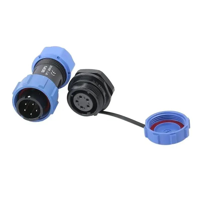 WEIPU SP17 SP1710 SP1712 IP68 Waterproof Aviation Connector Male Plug Female Socket Adapter 2 3 4 5 7 9 10 Pin For Medical LED