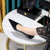 237 European and American style fashion simple versatile women's shoes thin heel middle heel shallow mouth pointed head glossy patent leather spring