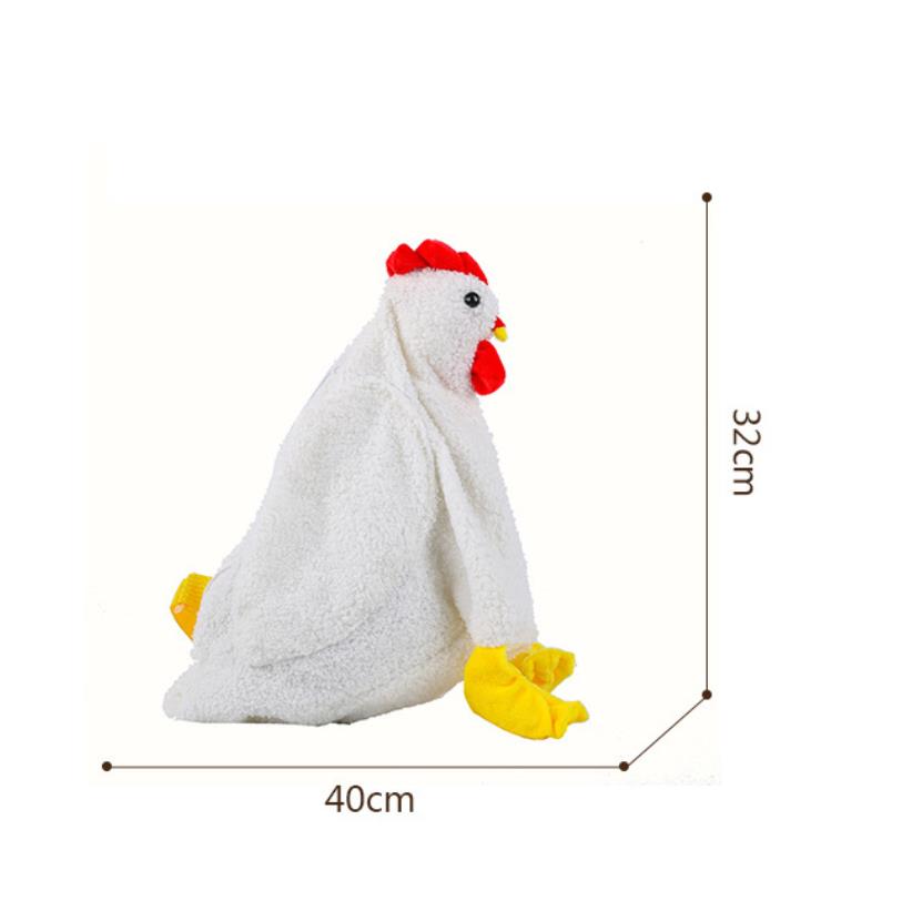 Chickens Shape Pellet Fiber Crossbody Bags for Woman Short Plush Funny Carto Handbag Shoulder Bag, Teen Youth Children Gits