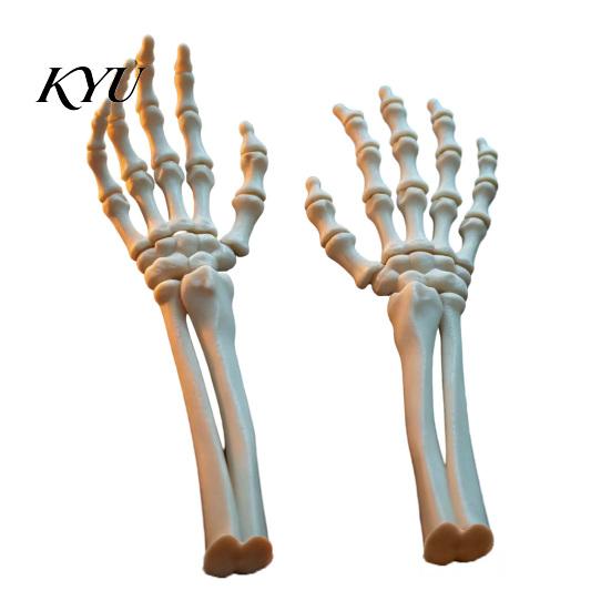 Mano Scheletrica Articolata 1 Paio Stampa 3D Accessorio di Halloween, Posa Flessibile per Cosplay, Decorazione Artiglio Osseo per Casa Infestata, Festa Spettrale