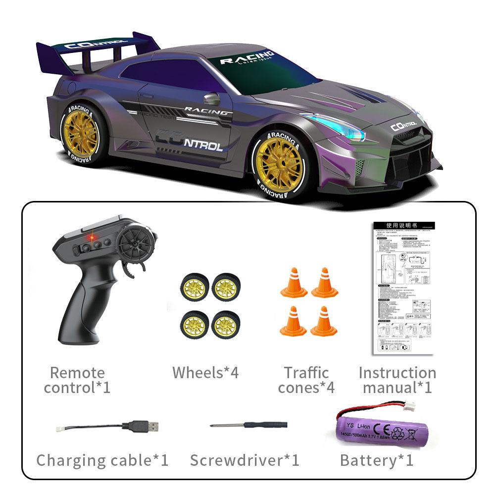 Non-Toxic Jjrc Q228 Remote Control Car Iridescent Rc Drift Racing Toy 2.4G Multiplayer Battle Mode Electric Stunt Vehicle For Kids Gifts