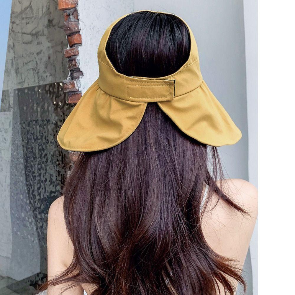 Outdoor Empty Top Panama Hat UV Protection Wide Brim Sunshade Hat Bucket Hat Beach Cap Sun Cap